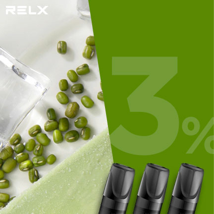 RELX悅刻 正品一代煙彈（绿豆冰）3入